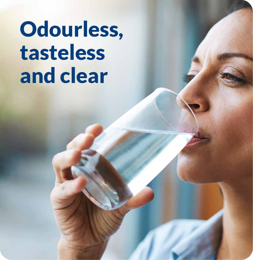 odourless, tasteless and clear